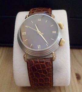 echtes Unikat: Armbanduhr 950 Platin, 750er/18k Gold, 36 Brillanten, Handaufzug