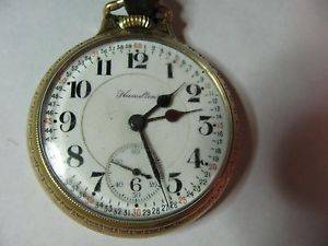 HAMILTON RAILWAY SPECIAL 992 21 Jewels 16s 10K G.F. DUAL TIME ZONE POCKET WATCH