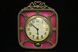 ANTIQUE ORIGINAL SILVER BRONZE TABLE WATCH