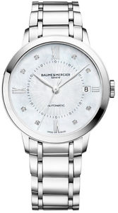 Watch NEW Donna Classima Baume Mercier Q.te Madreperla e Brillanti Automatico