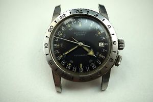GLYCINE AIRMAN VINTAGE AUTOMATIC 24 HR DIAL STAINLESS STEEL DATES 1960'S BUY NOW