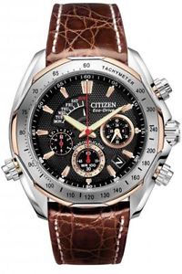 Brand New Citizen Signature Mens Brown Crocodile Leather Strap Watch BZ0006-02E
