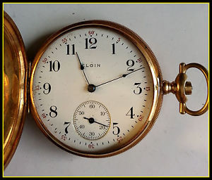 Vintage Elgin 14kt Gold Full Hunter Windup Pocket Watch:28 grams - Needs Service