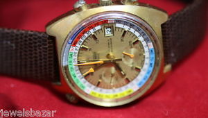 Wakmann Vintage Gold Plated Chronograph With Annual Calendar 42mm