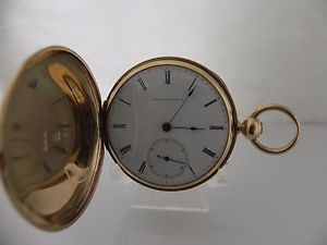 18 KT WALTHAM APPLETON TRACY CIVIL WAR POCKET WATCH 16 SIZE