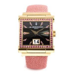 De Grisogono Grande 18 Kt Rose Gold Women's Automatic Luxury Dress Watch