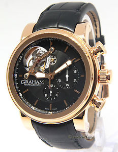Graham Silverstone Woodcote Tourbillograph Limited 18k Rose Gold Watch 2TWBR NEW