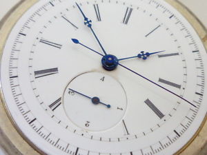 RARE 1/4 STEP SECOND TWO TRAIN HEAVY POCKET WATCH KEY WIND
