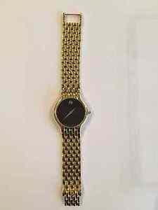 Vintage Movado Muesem Watch, Solid 14K Gold Watch & 14K Gold Band, Authentic
