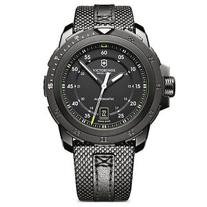 Brand New Swiss Army Victorinox 241685 Mens Alpnach Black Nylon Mechanical Watch