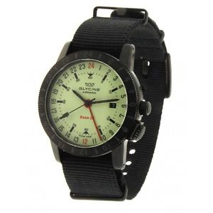 GLYCINE WATCH - AIRMAN BASE 22 AIRMAIN BASE 22, LUMINOUS GMT Ref. 3887-95SL-TB99