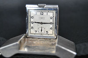 VINTAGE STERLING WATCH FOR BELT BUCLE WATCH GOLF PLAYER TRABERT & HOEFFER