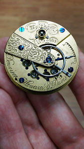 Early Pre-Waltham Dennison Howard  & Davis #4483 Pocket Watch Movement