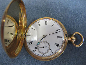 LARGE 18K YELLOW GOLD LIVERPOOL WORKING POCKET WATCH