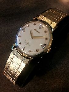 Vintage 1969 Bulova "His Excellency" Diamomd  Men's dress watch NEW OLD STOCK