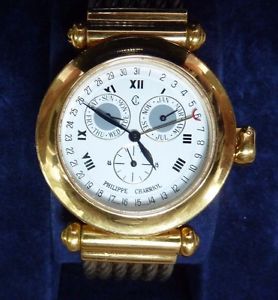 Very Rare Philippe Charriol Chirstopher Columbus 500th Anniv Mens 18K/SS Watch