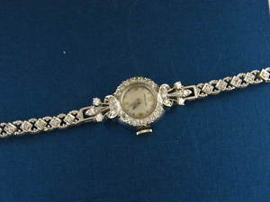 14kt White Gold Ladies Hamilton Wrist Watch