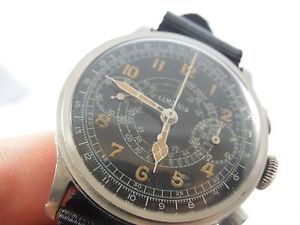 Vintage Very Rare WWII German Soldiers Lemania 2 Register Chronograph Watch