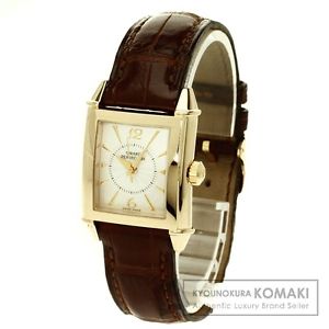 Authentic GIRARD-PERREGAUX Vintage 1945 Watch Ref.25900 18K pink gold/Leathe...
