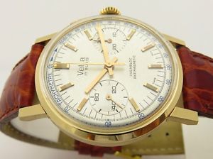VETTA 18K PINK GOLD SPLENDID ARGENTE' DIAL VALJOUX 23 CHRONOGRAPH