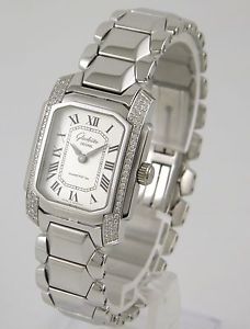 WERT 20.180 €  GLASHÜTTE ORIGINAL LADY KARREE DAMEN UHR 750 WEIß GOLD BRILLANTEN