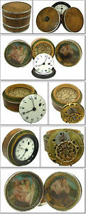 VAUCHER, PARIS 1767-86  HORLOGE MONTRE A VERGE DANS ETUI AVEC SCENES EROTIQUE