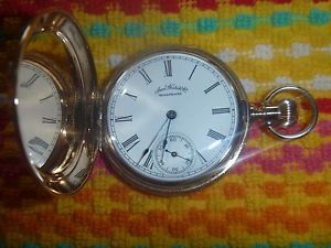 beautifull lady waltham pocket watch in a 14 karat solid gold hunter case